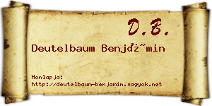 Deutelbaum Benjámin névjegykártya